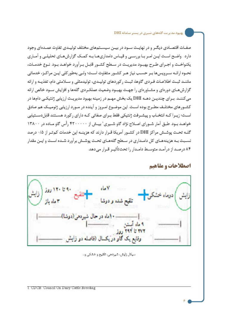 کتاب بهبود مدیریت گله های گاو شیری در بستر سامانه DHI صفحه 2